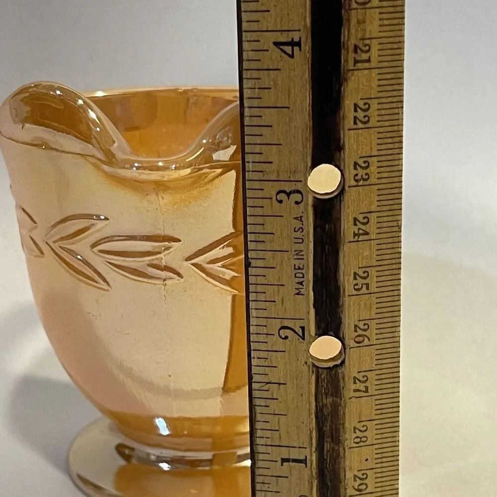 Anchor Hocking Fire King Peach Luster Laurel‎ Creamer Pitcher Vintage